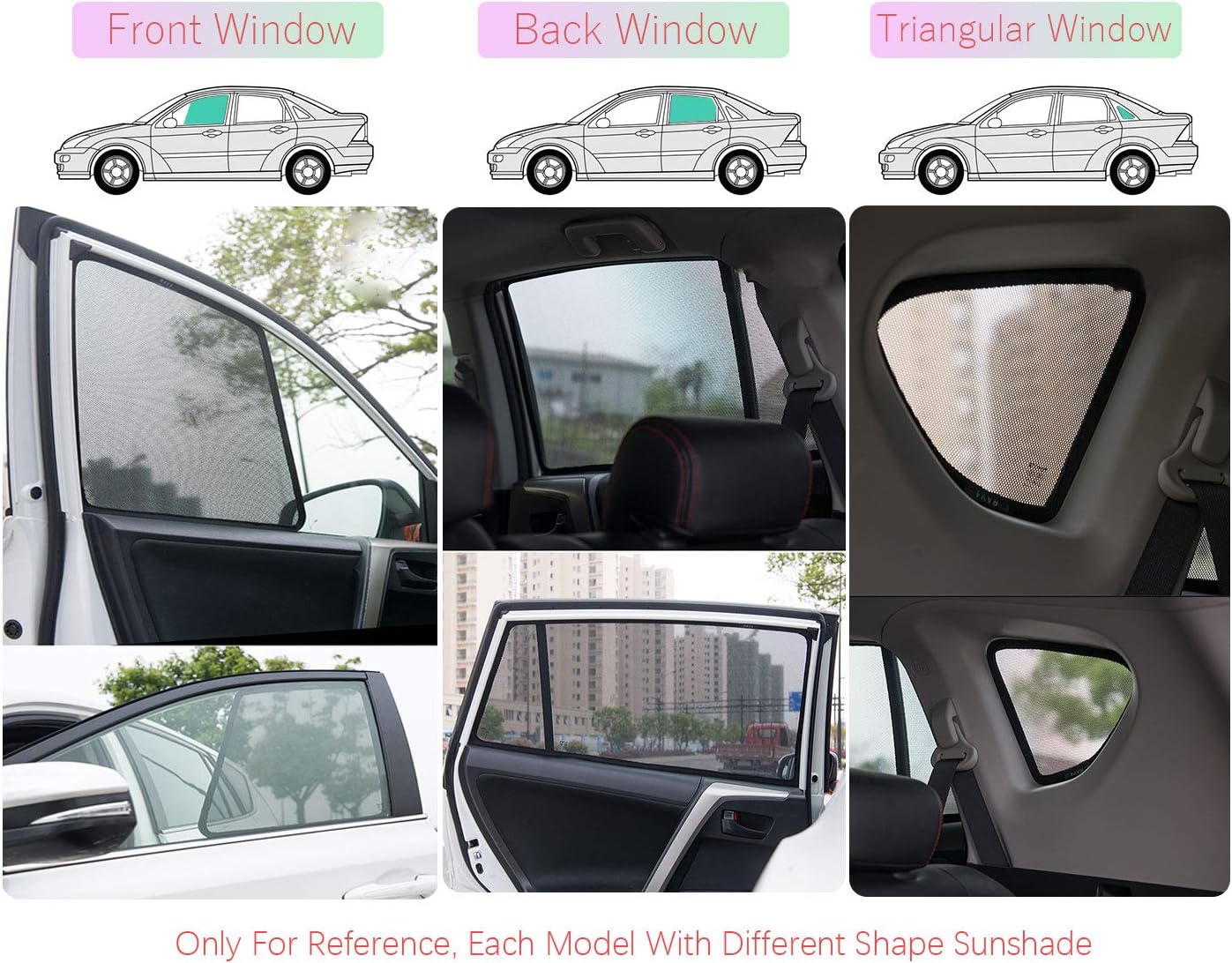 CX5 Car Window Sun Shade for 2017-2022 2023 2024 2025 Mazda CX-5 Side Window Sunshades Mesh Cover Curtain Magnet Type, Breathable Mesh Sun Shield, Protect Baby/Pet from Heat (2017-2025 Mazda CX-5 6P)