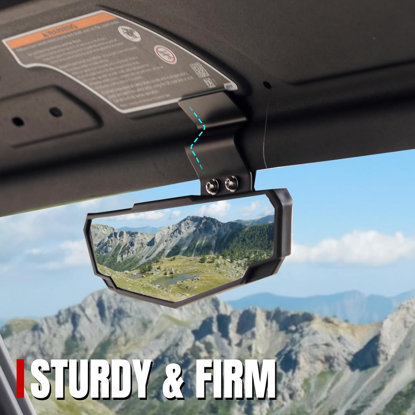 A & UTV PRO Rear View Mirror for Polaris Ranger/Can Am Defender, Center Convex Rearview Mirror for 2015-2024 Polaris Ranger XP 1000 570 XP 900, 2017-2024 Can Am Defender Accessories, 1PC