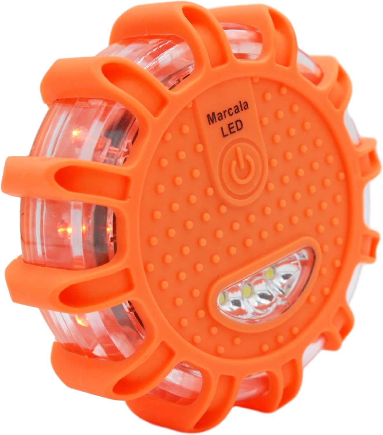 MARCALA Emergency Flares for Cars 12-Pack | Roadside Safety Discs | LED Safety Flare Emergency Lights | The only COMPLETE Safety Disc Kit w/ 2 Bonus Items! | Feel safer on the road!!