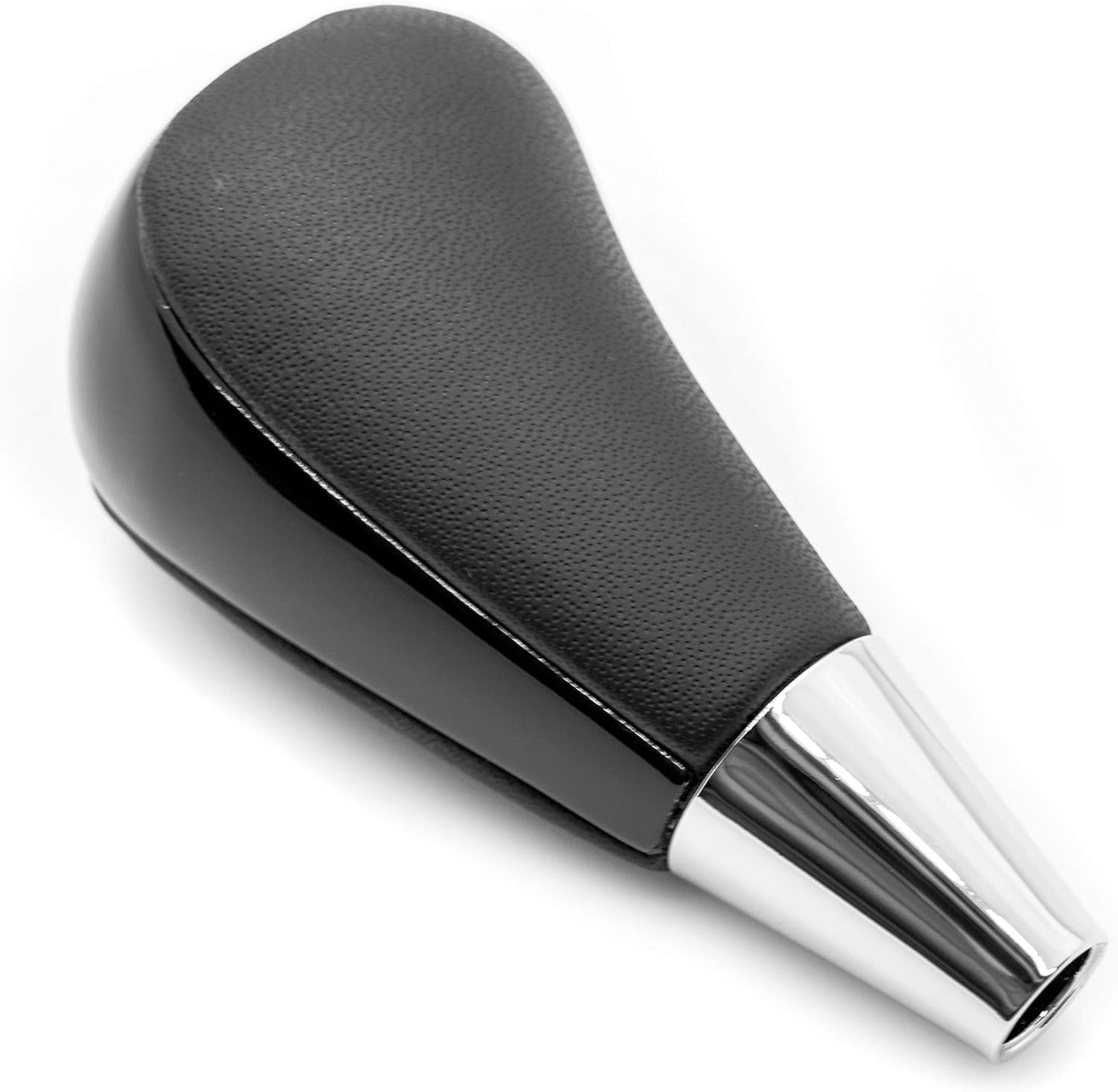 SHIFTIN Leather Wood Gear Shift Knob for Toyota Avalon Yaris 4Runner Land Cruiser Sienna Camry Solara Tacoma and Lexus ES300 ES330 GS300 GS400 GS430 SC300 SC400 (Black Leather/Piano Black)