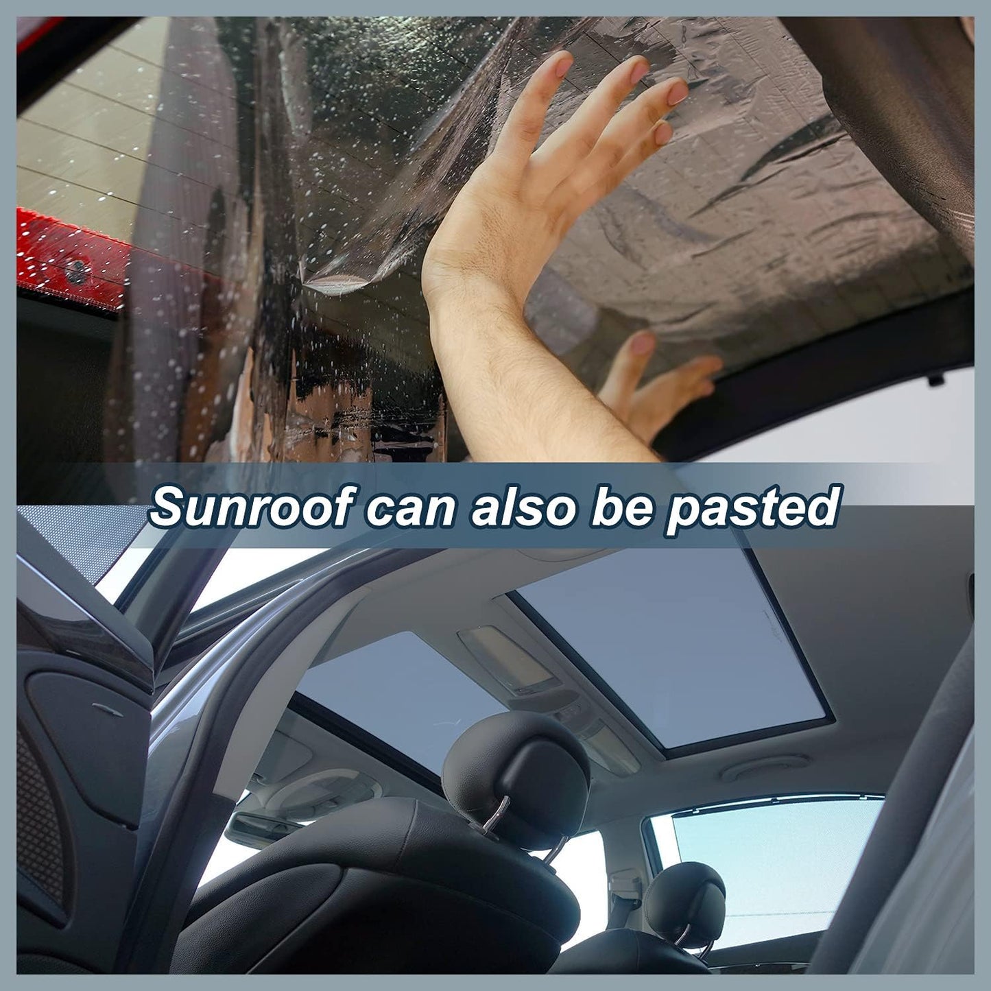 TOYOCO Window Tint Film for Cars, Car Window Tint Window Privacy Film, Car Shade Front Windshield, Heat & UV Block and Scratch Resistant, Blackout Window Film Auto Car Windshield Sun Shade Roll