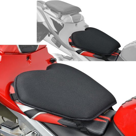GEARS X-Tender Motorcycle Gel Seat Pad for Main Rider Seat Comfort on Standard Motorcycles, Sportbikes, Hyperbikes & Street Bikes | Shock Absorbing Cushion for Long Rides, Easy Install (Medium)