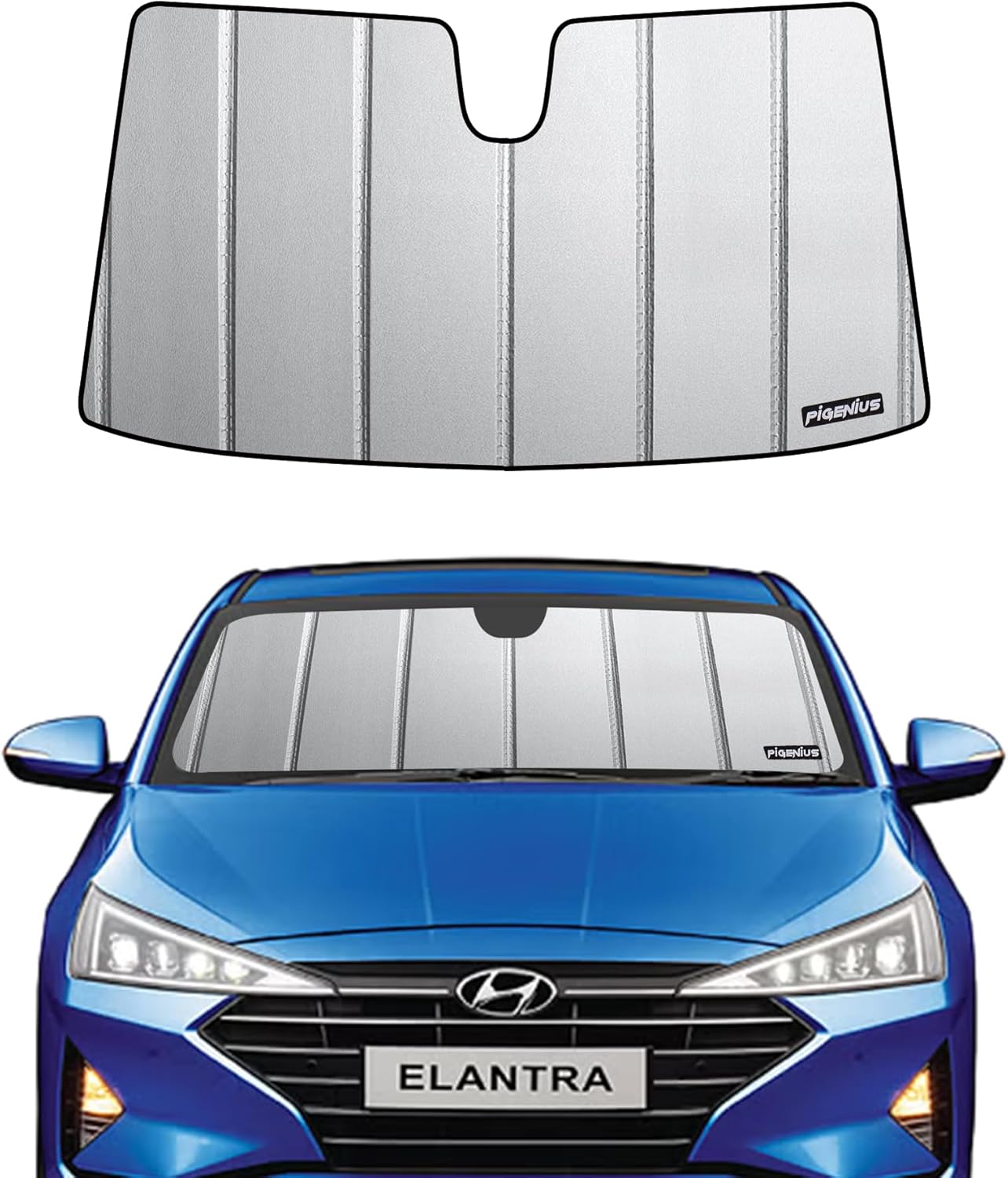 Pigenius Windshield Sun Shade fit Kia Seltos (2020-2024), SUV Front Window Sunshade, Car Accessories for Sun Protection, AstraGuard(Premium)