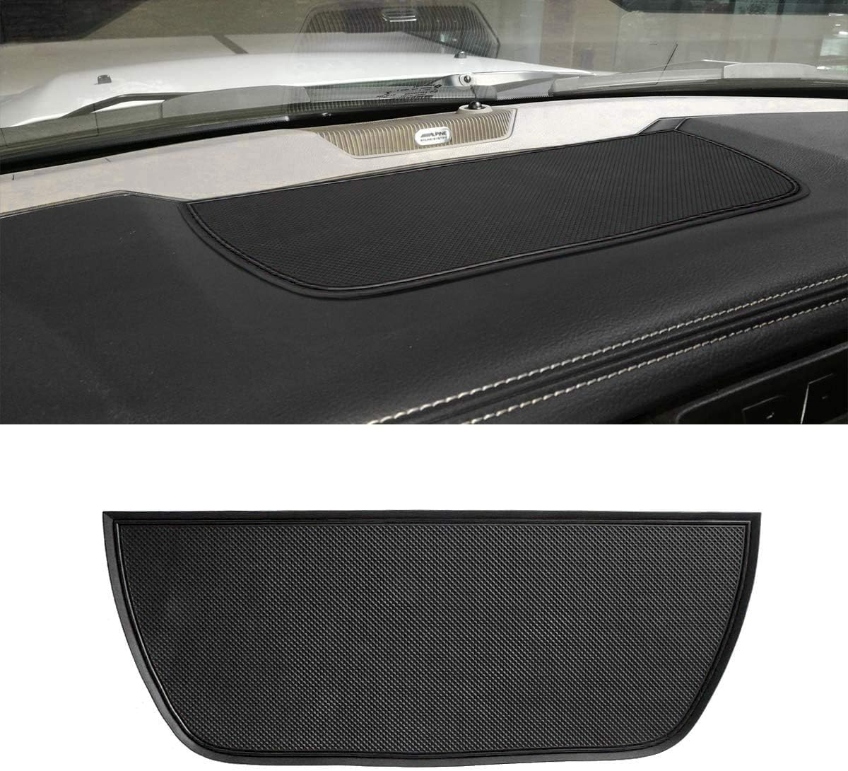 Auovo Dashboard Mat Liner for Dodge Ram Pickup 1500 2500 3500 2011-2018 Interior Accessories Car Dash Trim Rubber Pad Cover Soft Tray(1 PCS) (White)
