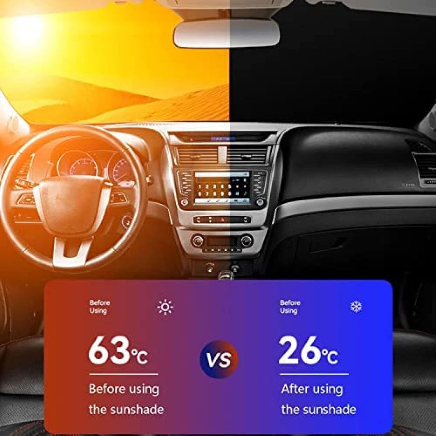 ,Fit for Ford Focus Sedan 2019-2021 Car Sunshade Windscreen Car Sun Shades Car Windscreen Shade Car Shade Car Windscreen SunshadeBlack