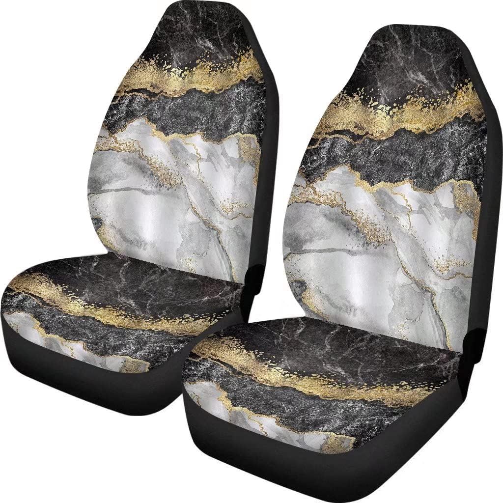 KEIAHUAN Galaxy Owl Car Seat Cover for Women Men, 2 Packs High Back Bucket Universal Fit Auto Seat Covers for Cars, Trucks, SUV, or Van