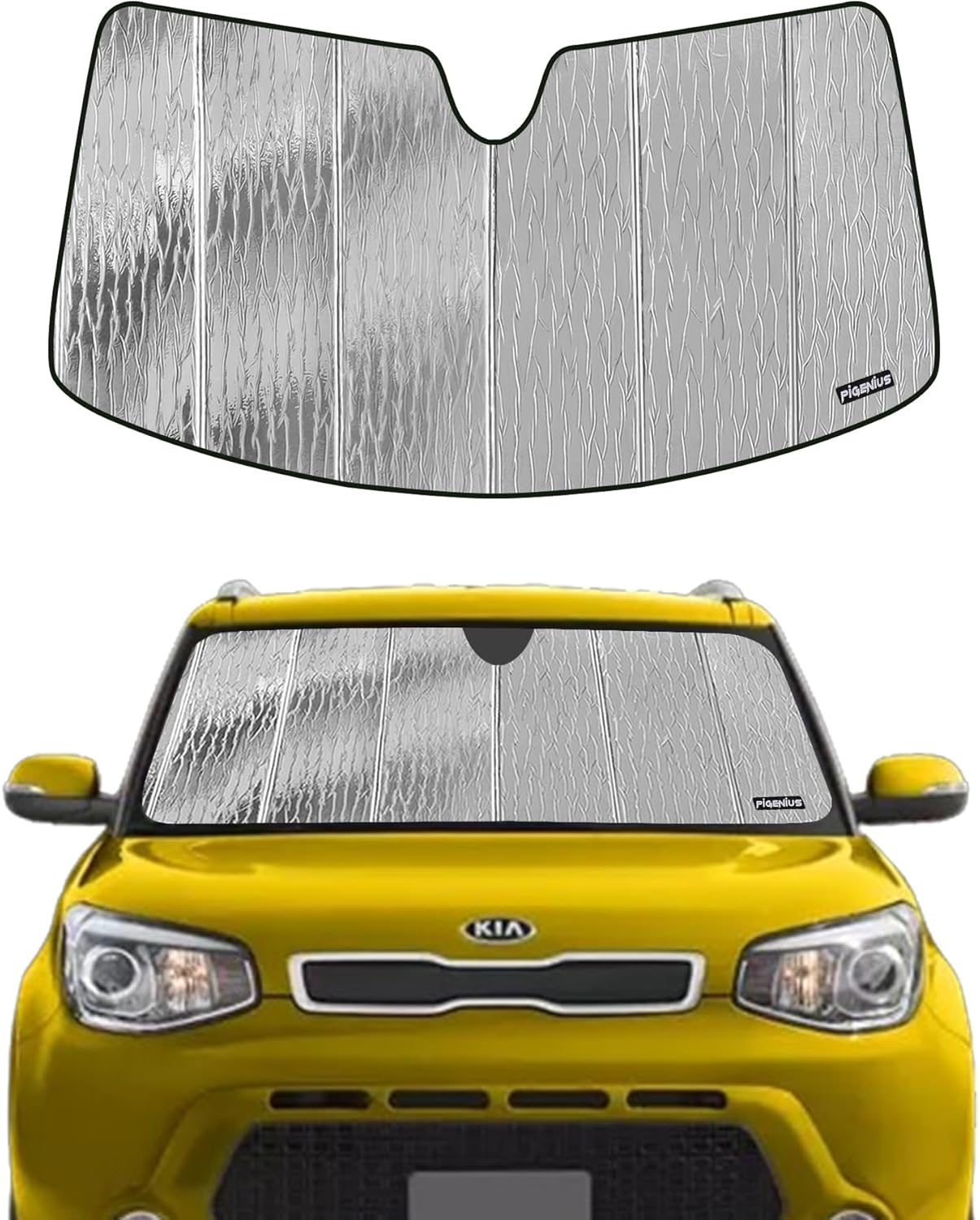 Pigenius Windshield Sun Shade fit Kia Seltos (2020-2024), SUV Front Window Sunshade, Car Accessories for Sun Protection, AstraGuard(Premium)