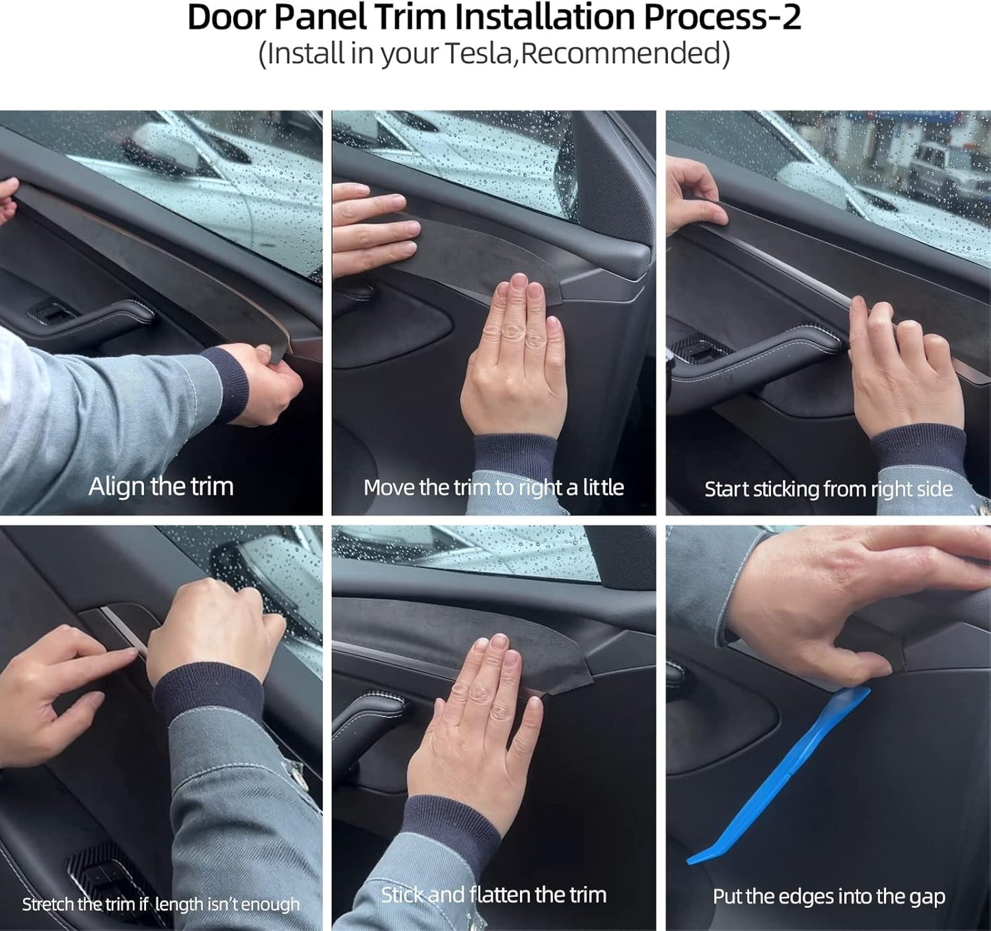 Alfanxi Dashboard Wrap Cover & Inner Front Door Trim Panel Armrest Wrap Cover Alcantara Material Compatible with Tesla Model Y/3 (Red, Dashboard&Doorpanel)