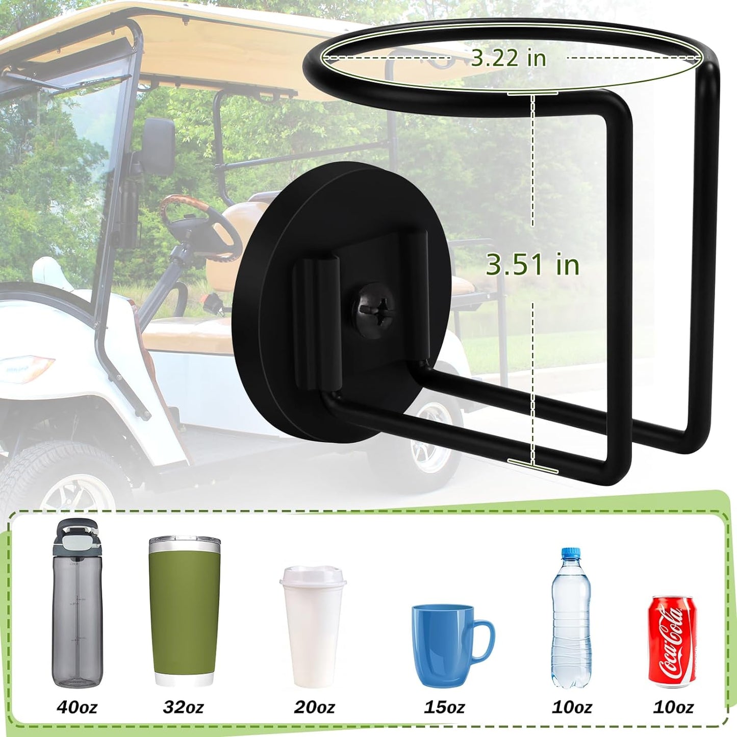 Magnetic Cup Holder, Durmmur SUS 304 Stainless Steel Magnetic Cup Caddy, Magnetic Drink Holder for Tractor Mower Truck School Bus Refrigerator Treadmill, Magnet Can Holder on Metal Surface(6 Pack)