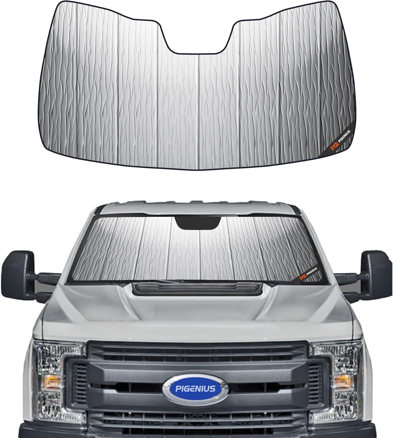 Pigenius Windshield Sun Shade for Ford F-150 2015-2020 Custom Front Window Sunshade- AstraGuard