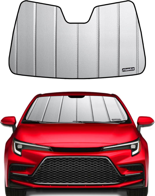 Pigenius Windshield Sun Shade for 2019-2022 Toyota Corolla Hatchback, 2020 2021 2022 Toyota Corolla Sedan - Ultimate Folding Sunshade