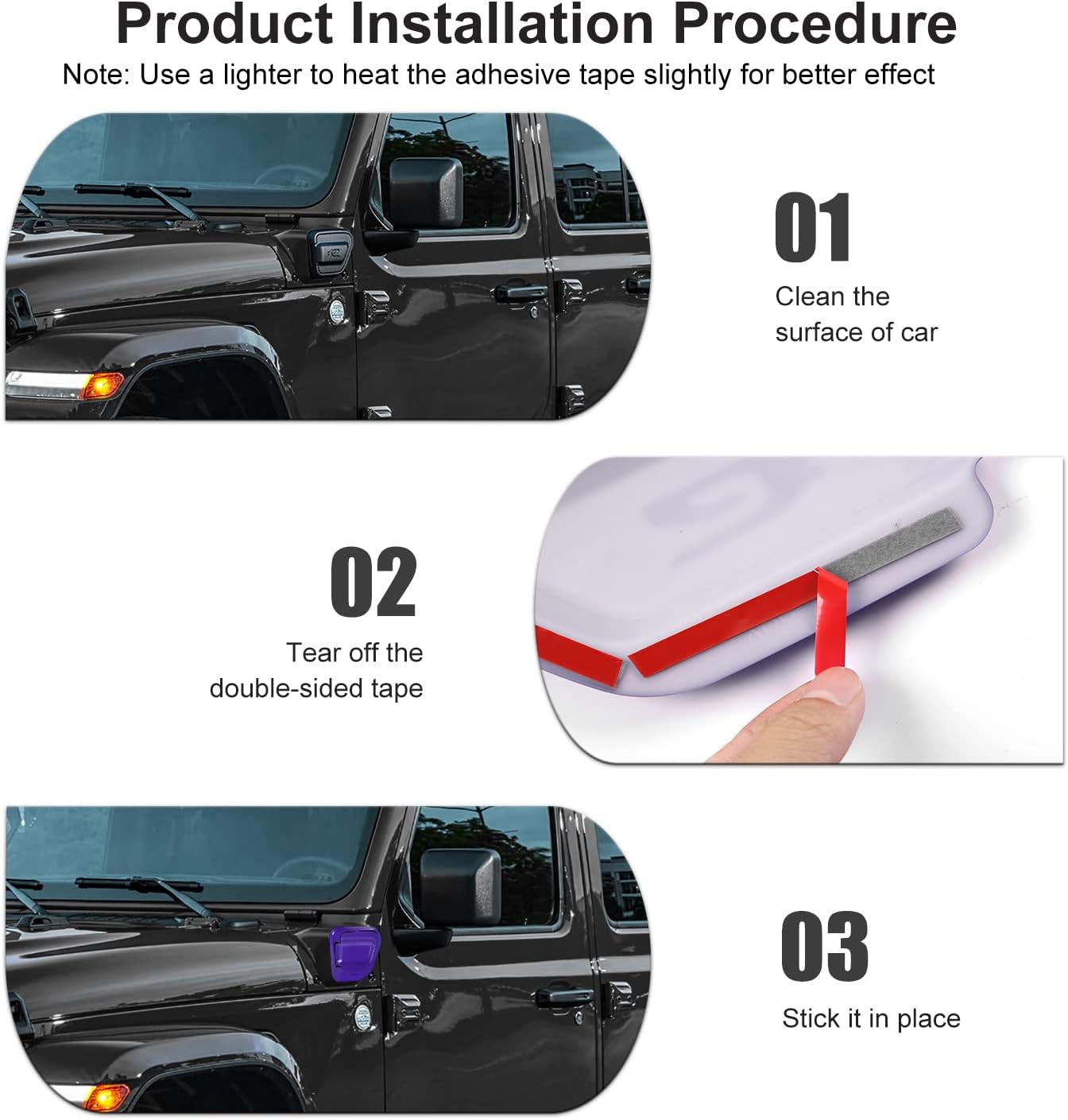CheroCar for Jeep 4xe Electric Charging Ports Trim Cover Antidust Antiscrach Protector Cover for Jeep Wrangler 4xe 2021-2022 (Purple)