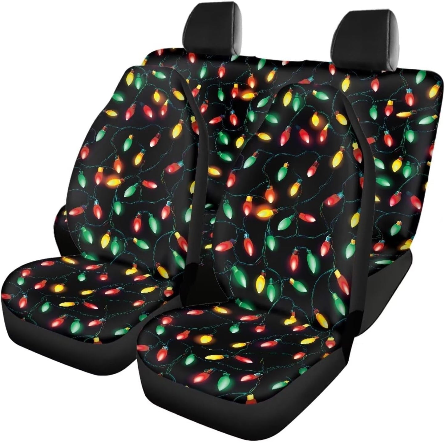 AFPANQZ Oriental Dragon Print Car Seat Covers Full Set for Back Seat Front Seats Universal Fit Most Cars SUVs Trucks Vans Comfortable Auto Seat Protection Full Set for Women Men Black Red