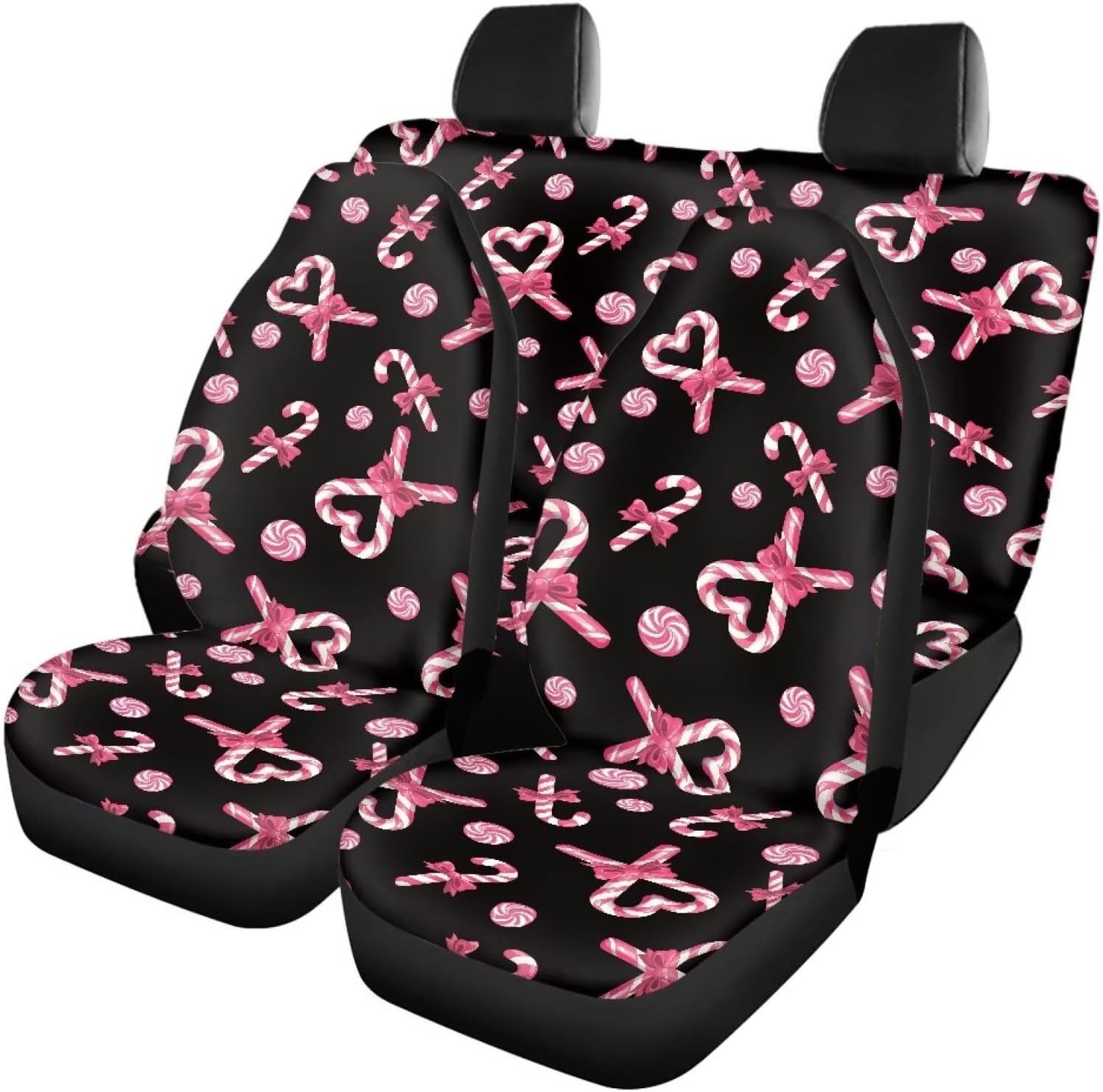 AFPANQZ Oriental Dragon Print Car Seat Covers Full Set for Back Seat Front Seats Universal Fit Most Cars SUVs Trucks Vans Comfortable Auto Seat Protection Full Set for Women Men Black Red