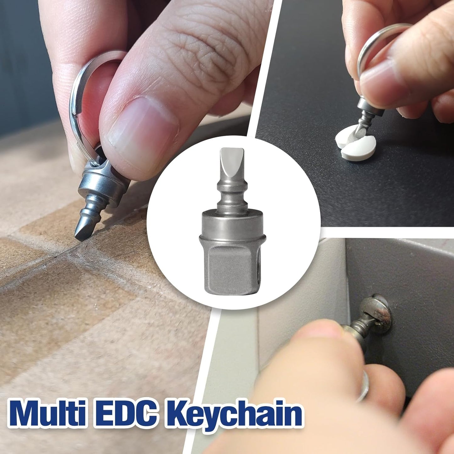 RXLUY Titanium Quick Release Keychain, Detachable Double-End Swivel Convenient EDC Key Chain Clip Ring Holder Car Accessory