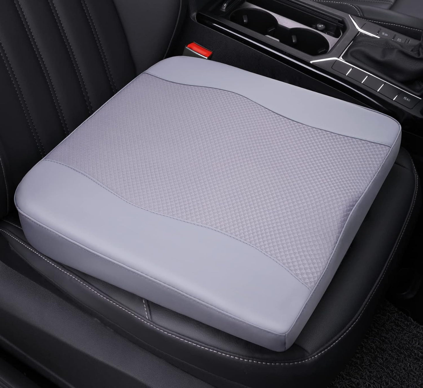 Lofty Aim Car Seat Cushion, Comfort Memory Foam Car Cushions for Driving - Sciatica & Lower Back Pain Relief, Seat Cushion for Car Seat Driver, Office Chair, Wheelchair -Dark Grey