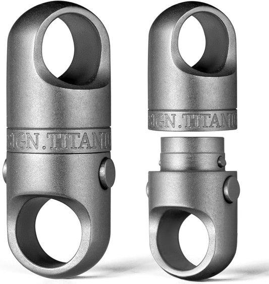 FEGVE Titanium Magnetic Key Holder, Quick Release Keychain, Detachable Magnetic Keychain, Safely Lock System-360 ° Rotatable