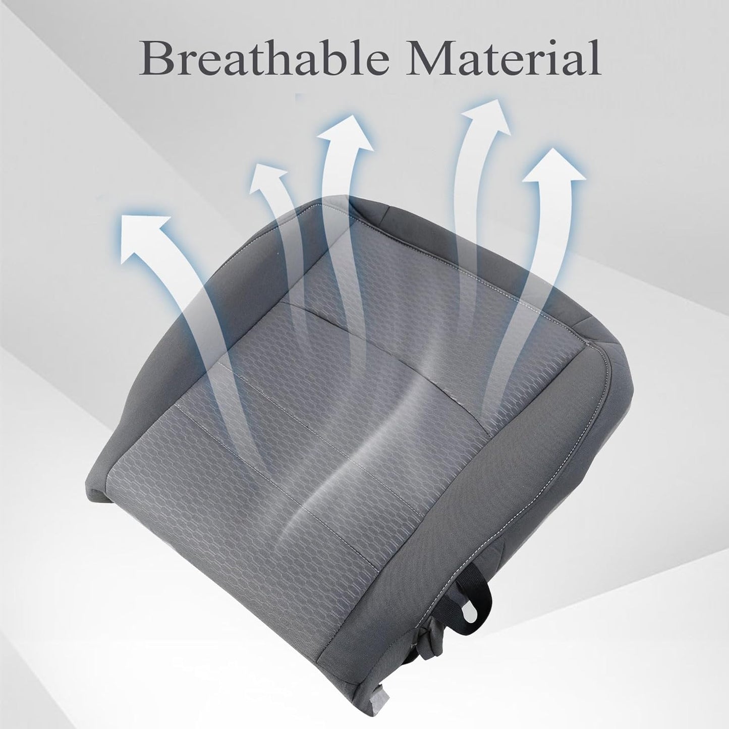 AOUTTUOA Driver Side Bottom and Foam Cushion Cloth Seat Cover Gray Compatible with Dodge Ram 1500 2500 3500 4500 5500 2013 2014 2015 2016 2017 2018
