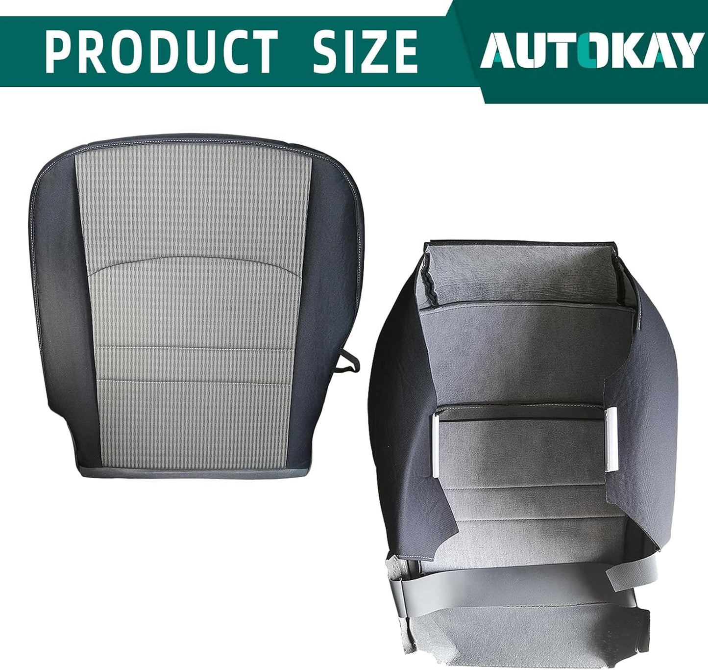 AUTOKAY Driver Side Seat Cushion Pad, Bottom Cloth Seat Cover for 2009-2012 Dodge Ram SLT 1500 2500 3500