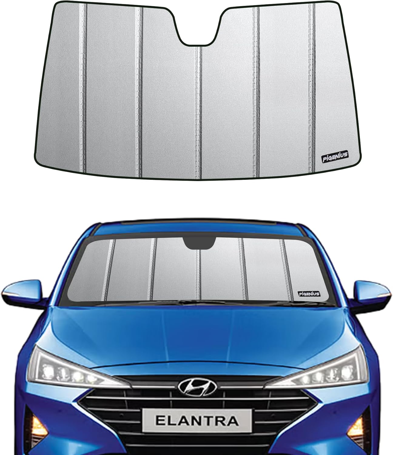 Pigenius Windshield Sun Shade fit Kia Seltos (2020-2024), SUV Front Window Sunshade, Car Accessories for Sun Protection, AstraGuard(Premium)