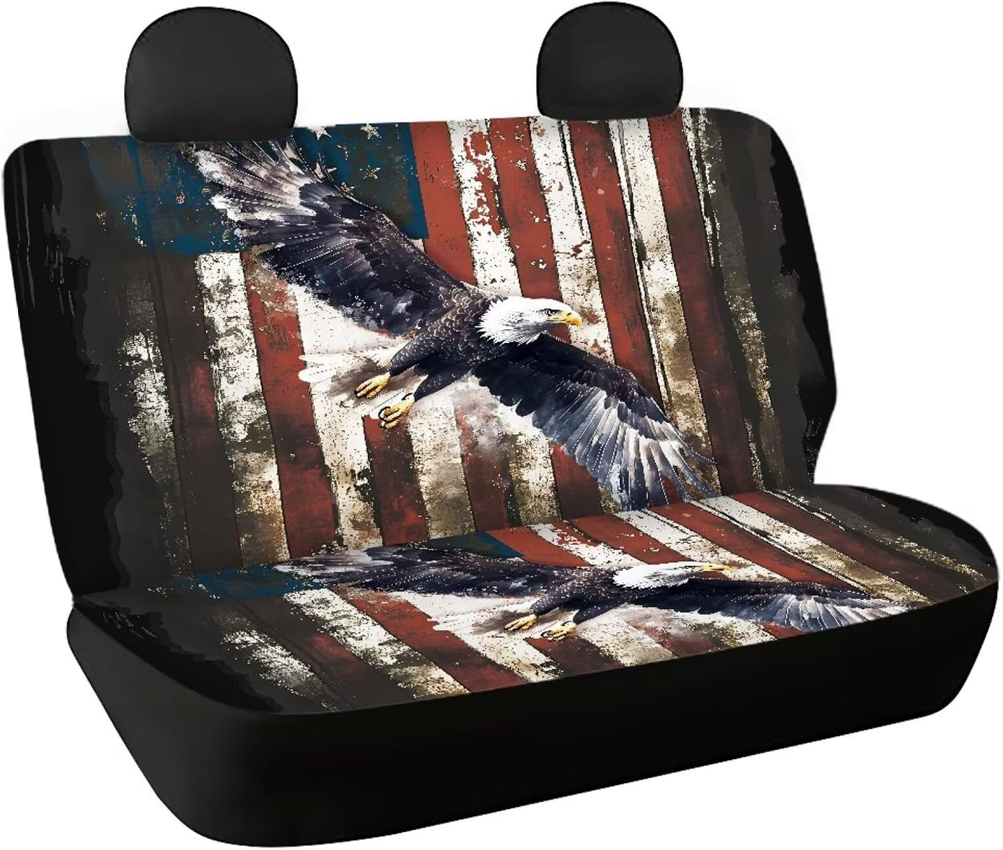 AFPANQZ Cowhide Milk Cow Print Car Rear Bench Protective Seat Cover - Brown, Polyester Fabric, Universal Fit, Full Wrap, Dust-Proof - For Trucks, Vans, SUVs
