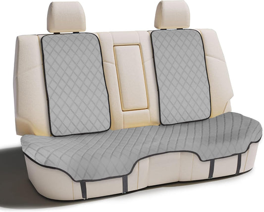 FH Group Neosupreme Automotive Seat Cushions - Universal Fit, Rear Car Seat Cushion with Non-Slip Silicone Backing for SUV, Sedan, Van - Gray