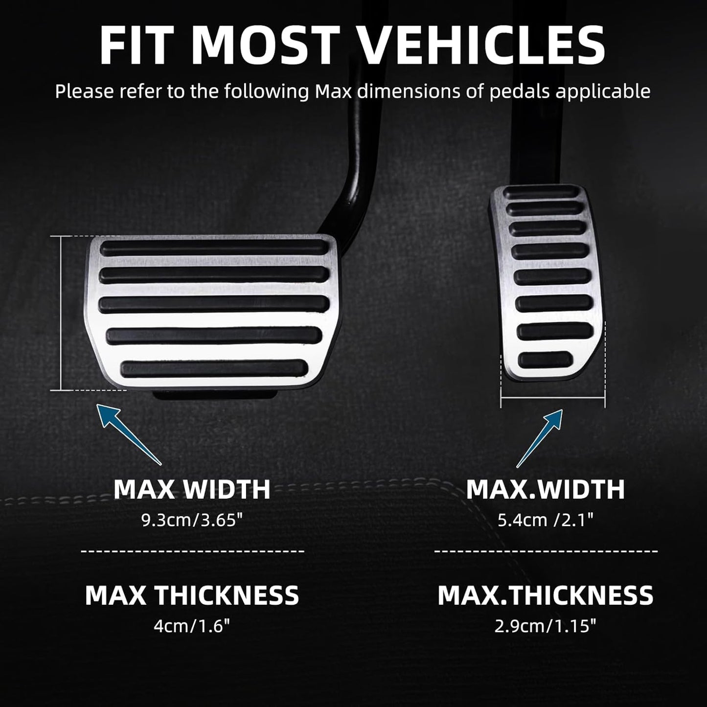 OKSTENCK Gas and Brake Pedal Extensions with Adjustable Length and Angle for Shorter Drivers in Cars, Go-Karts, Ride-on Toys, etc.
