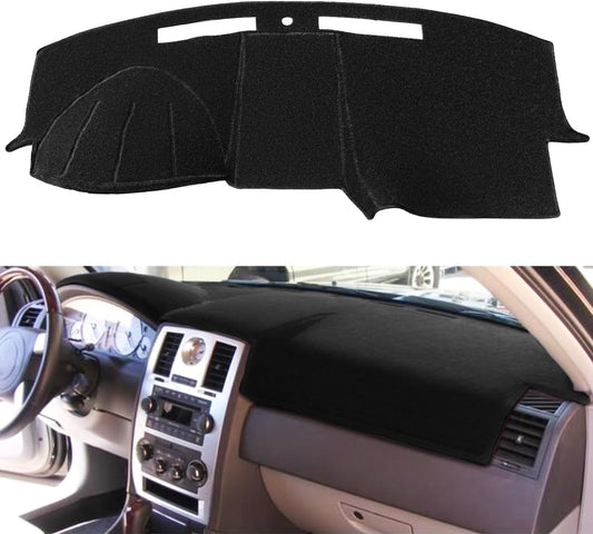 Fcovergurus Dash Cover Mat Custom Fit for Chrysler 300 300C 2005-2010, Dashboard Cover Pad Carpet Protector (Black) F49