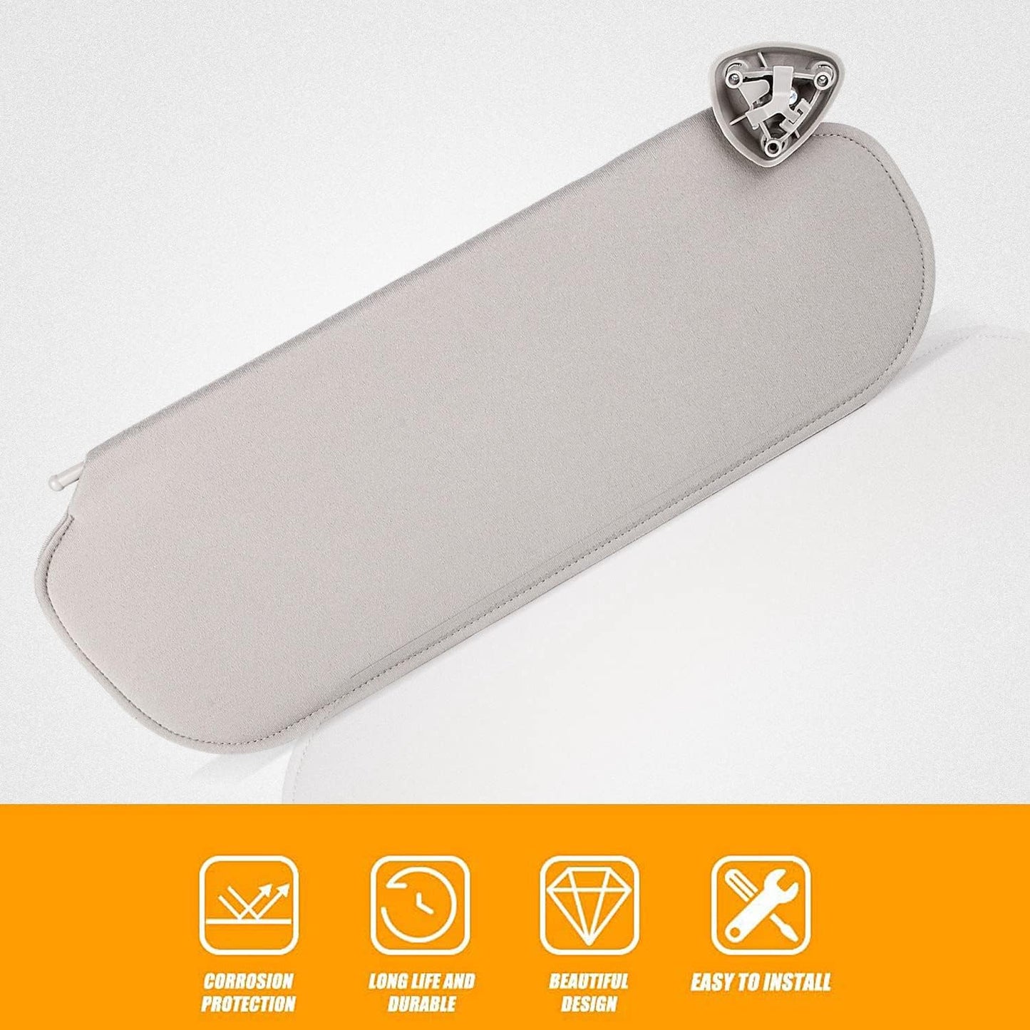 Wztepeng 84054695 Gray Sun Visor Right Passenger Side Replacement Compatible with 1999-2019 Express & GMC Savana 1500 2500 3500 4500 Replacement# 84054688