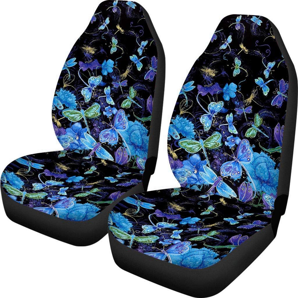 TOADDMOS Bohemian Colorful Mandala Patchwork Car Seat Covers Bucket Front Seats Protector,Universal Fit Cars,Sedan,SUV