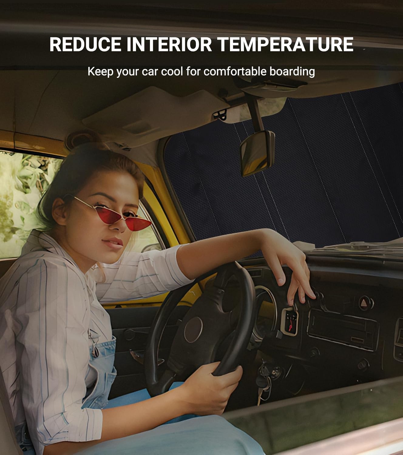Pigenius Windshield Sunshade for Ram 2500/3500/4500/5500 2019-2025 with 5 inch Wide Sensor - HyperShield