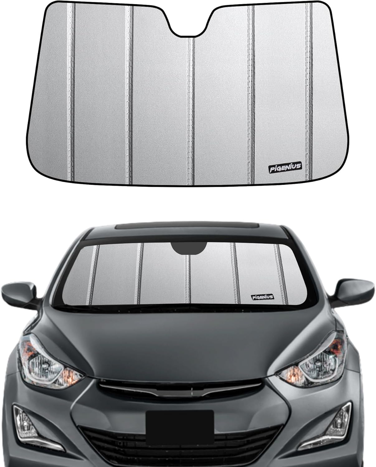 Pigenius Windshield Sun Shade fit Kia Seltos (2020-2024), SUV Front Window Sunshade, Car Accessories for Sun Protection, AstraGuard(Premium)