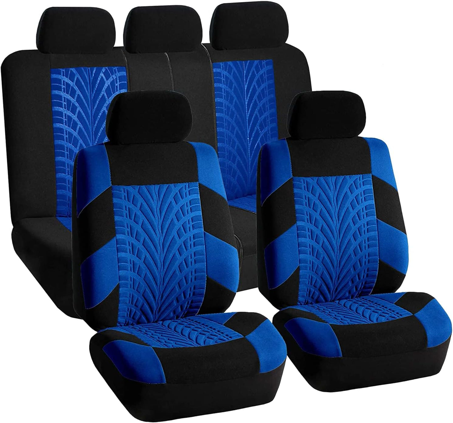 FH Group Car Seat Covers Full Set Premium Cloth - Universal Fit, Automotive, Low Back Front Washable Seat Covers, Airbag Compatible, Split Bench Rear Seat for SUV, Sedan Beige