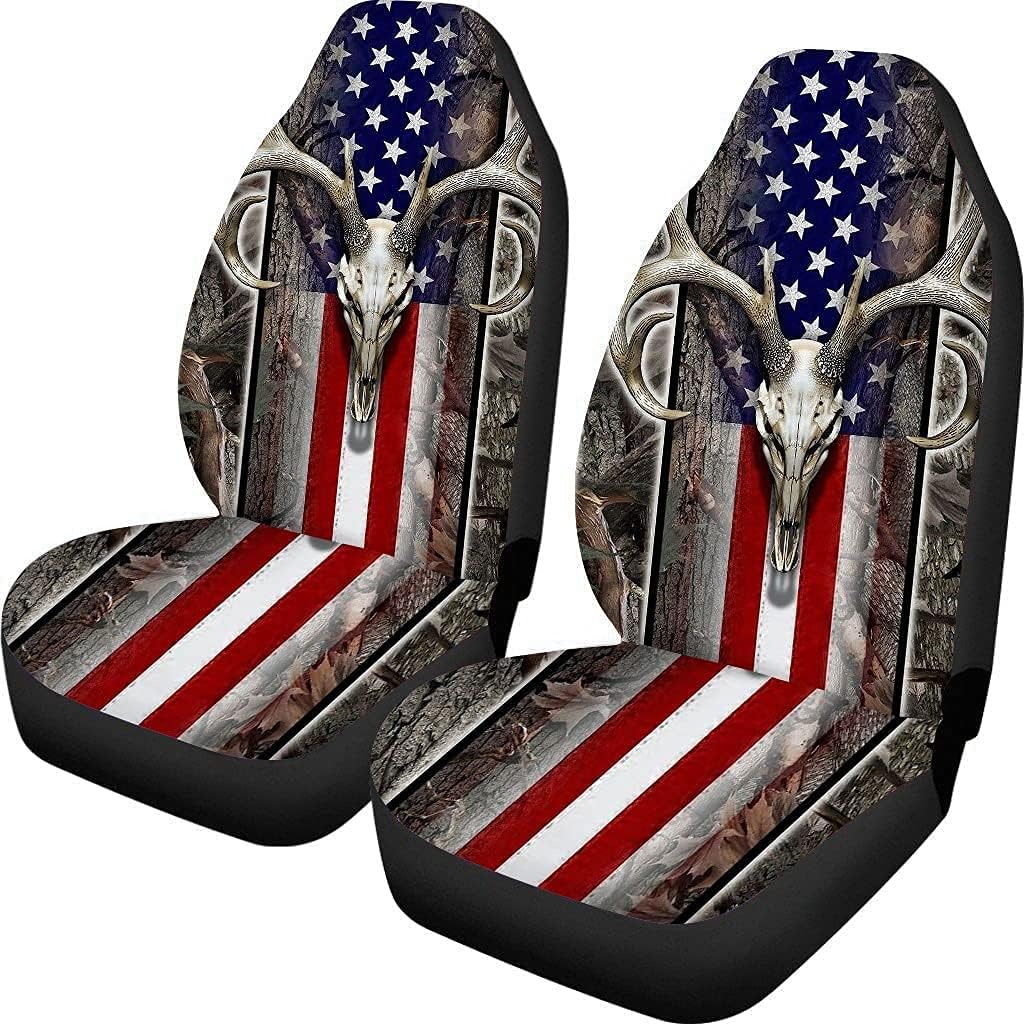 KEIAHUAN Galaxy Owl Car Seat Cover for Women Men, 2 Packs High Back Bucket Universal Fit Auto Seat Covers for Cars, Trucks, SUV, or Van