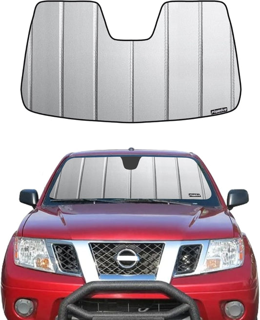 Pigenius Windshield Sun Shade for 2005-2021 Nissan Frontier, 2005-2015 Nissan Xterra, 2009-2012 Suzuki Equator - Safeguard