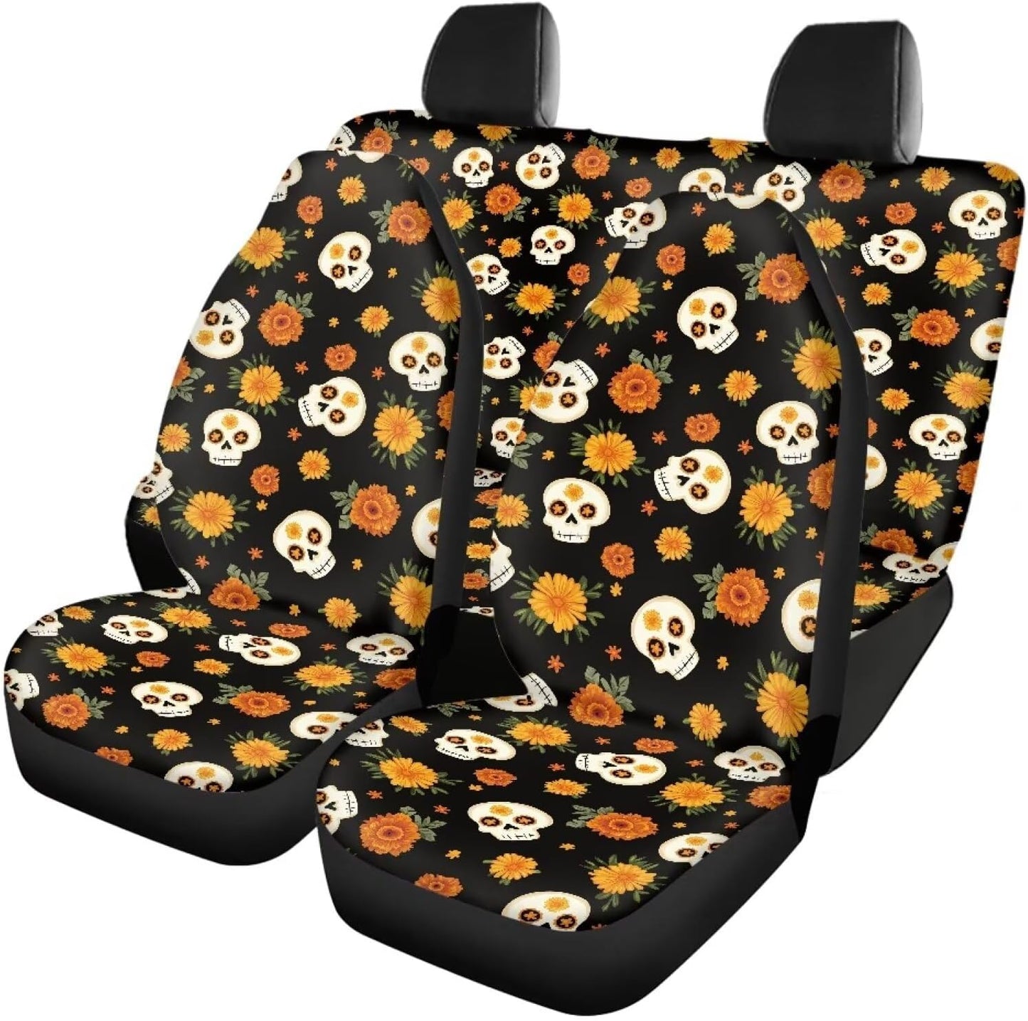 AFPANQZ Oriental Dragon Print Car Seat Covers Full Set for Back Seat Front Seats Universal Fit Most Cars SUVs Trucks Vans Comfortable Auto Seat Protection Full Set for Women Men Black Red