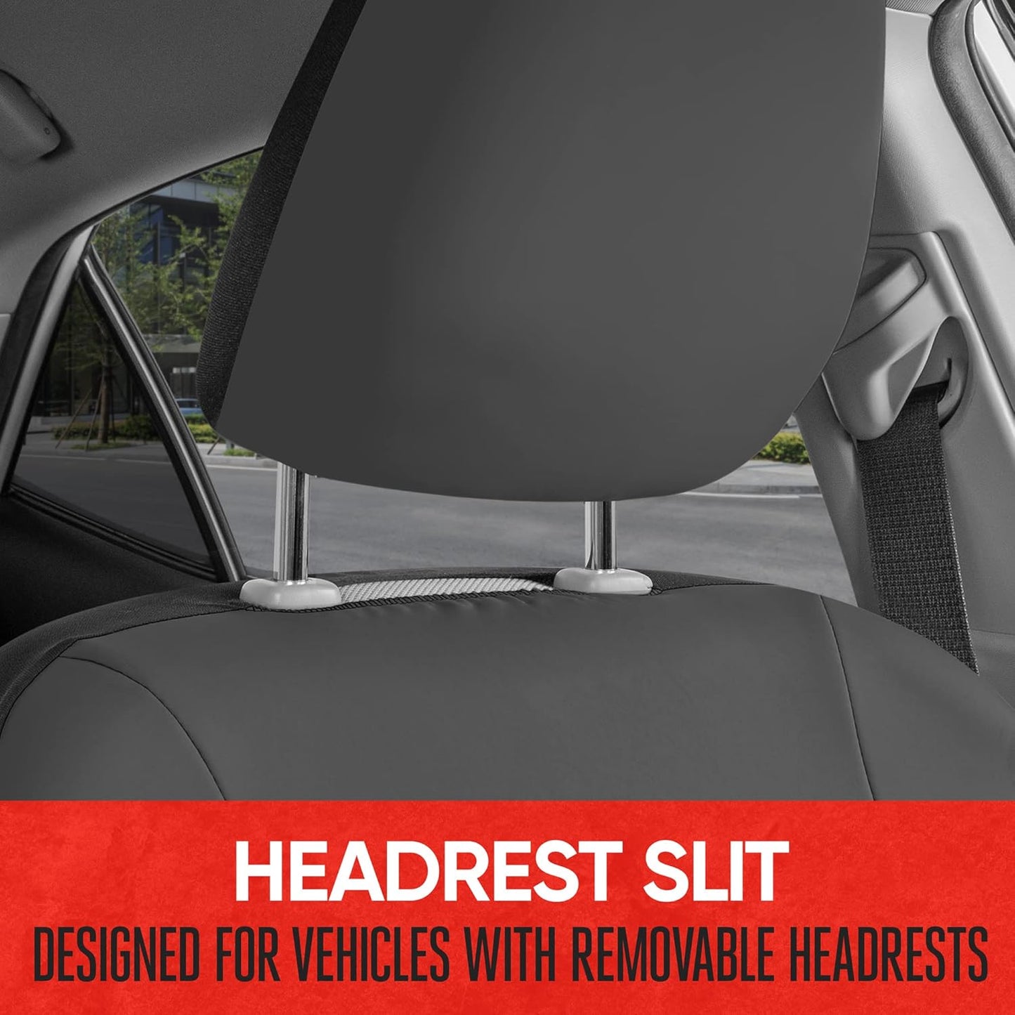 BDK Auto MTSC-2294-CC: Motor Trend Two-Tone Seat Cover/Charcoal