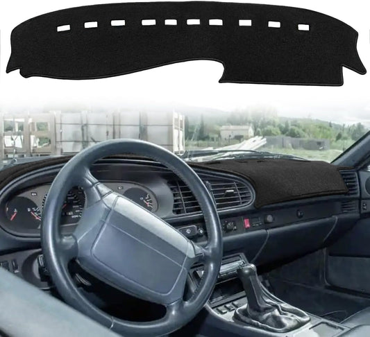 Fcovergurus Dash Cover Mat Custom Fit for Porsche 944 968, Dashboard Cover Pad Carpet Protector (Black) F175