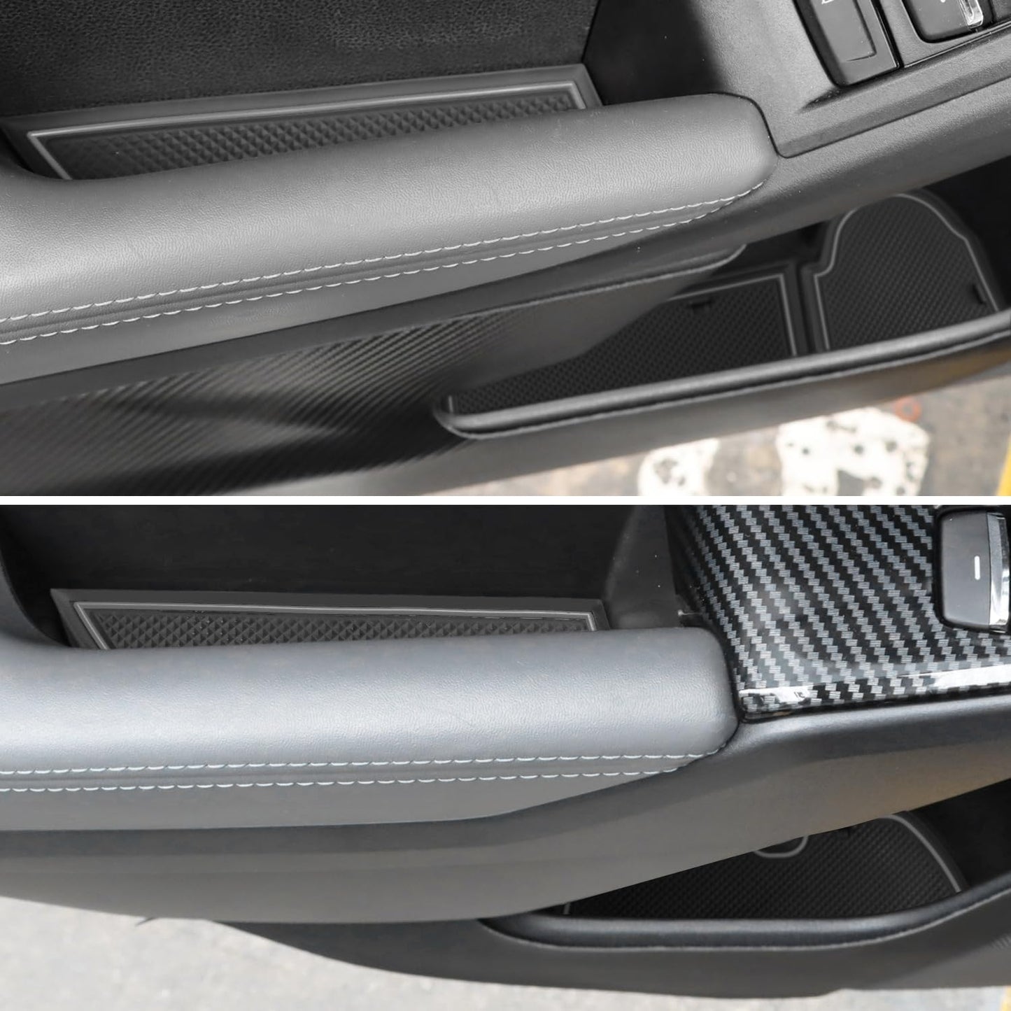 Auovo Cup Holder Inserts Liners Compatible with Subaru Crosstrek 2024 2025 Impreza Accessories Car Custom Center Console Door Pocket Mats Pads 19PCS (Gray Trim)