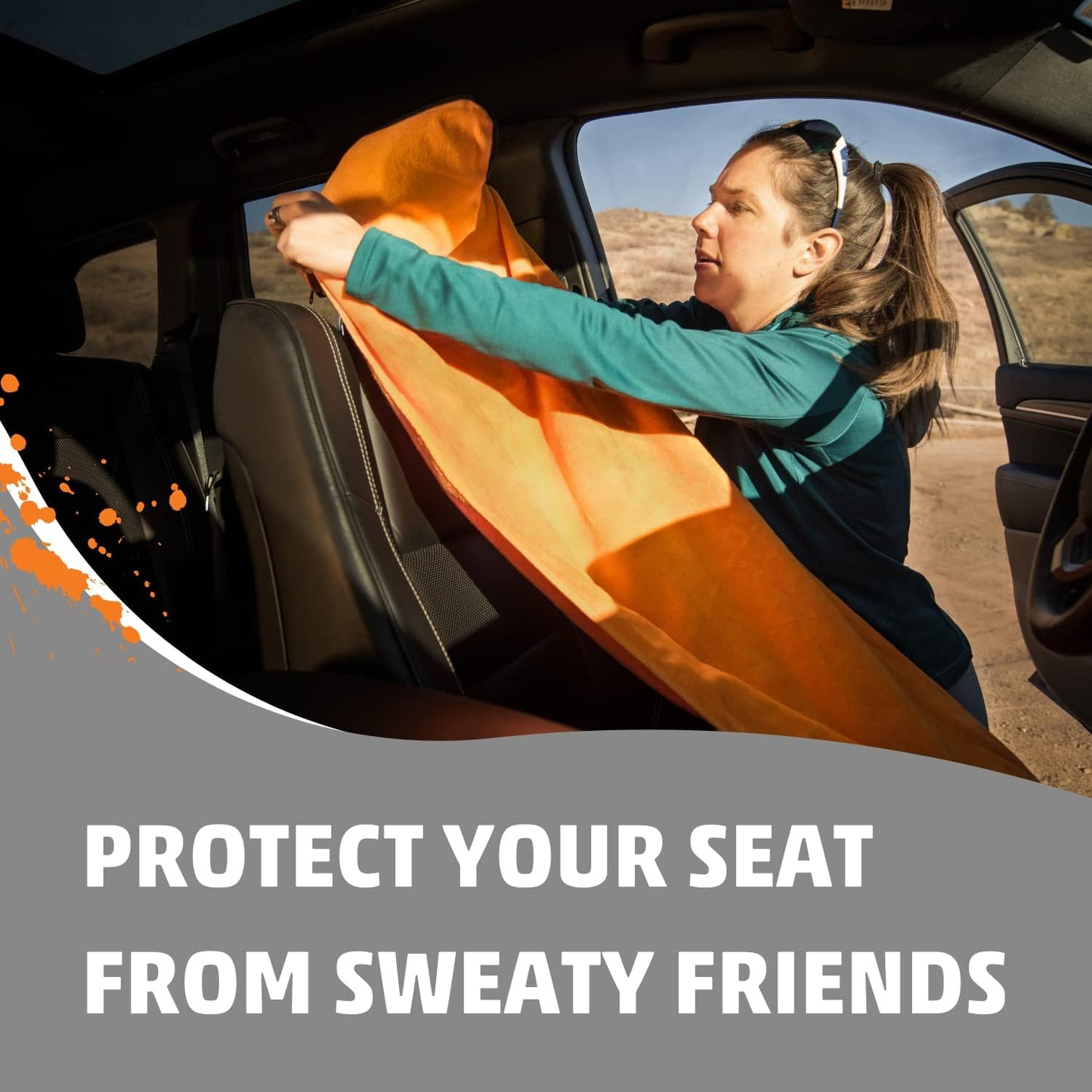 Orange Mud Transition & Seat Wrap V2.0: Microfiber Gym Towel, Seat Wrap & Cover for Athletes, Changing Towel, Gray