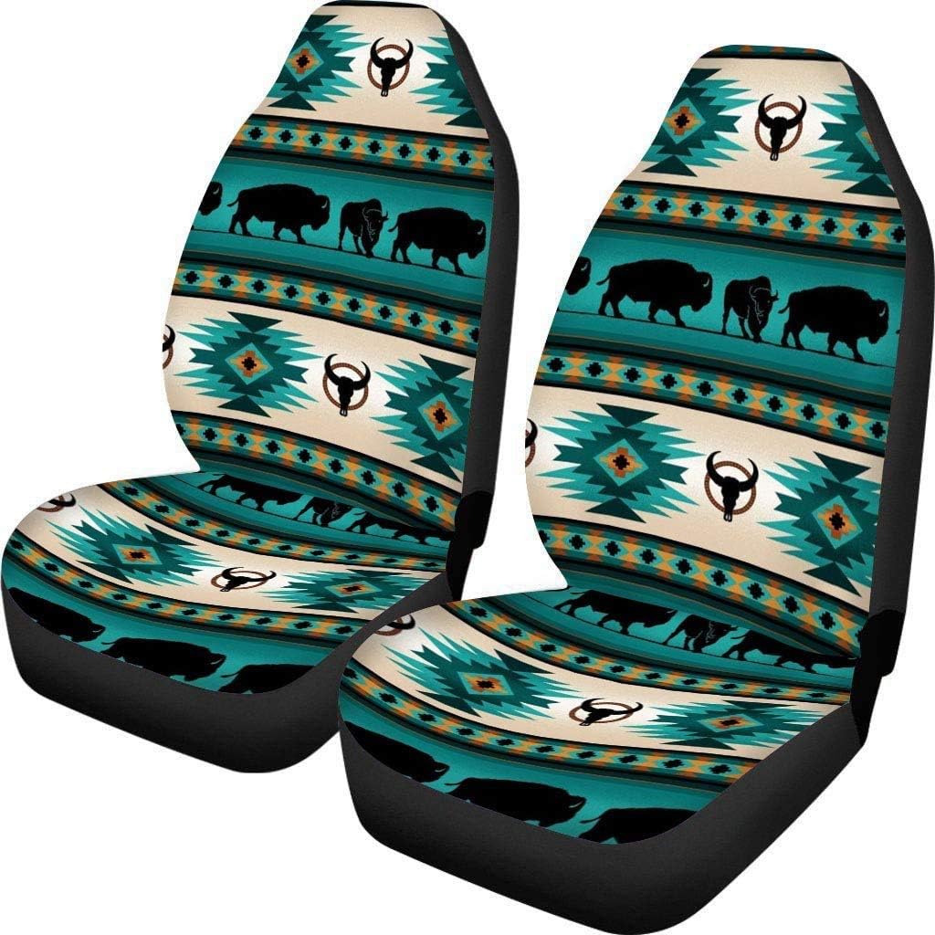 KEIAHUAN Galaxy Owl Car Seat Cover for Women Men, 2 Packs High Back Bucket Universal Fit Auto Seat Covers for Cars, Trucks, SUV, or Van