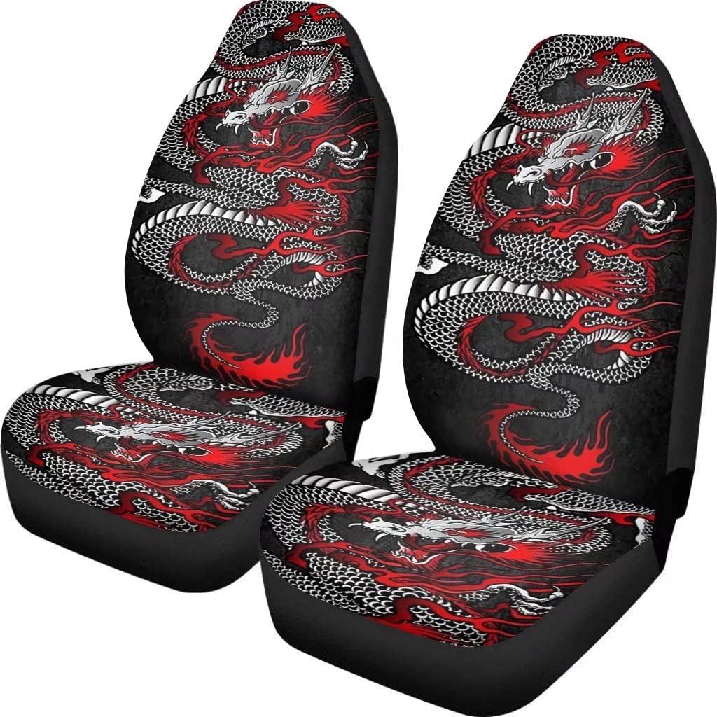 KEIAHUAN Galaxy Owl Car Seat Cover for Women Men, 2 Packs High Back Bucket Universal Fit Auto Seat Covers for Cars, Trucks, SUV, or Van