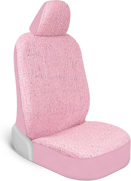 BDK Auto CBSC-6712-PK: Sequin Tweed Seat Cover, 1 Front (2Pc)/Pink