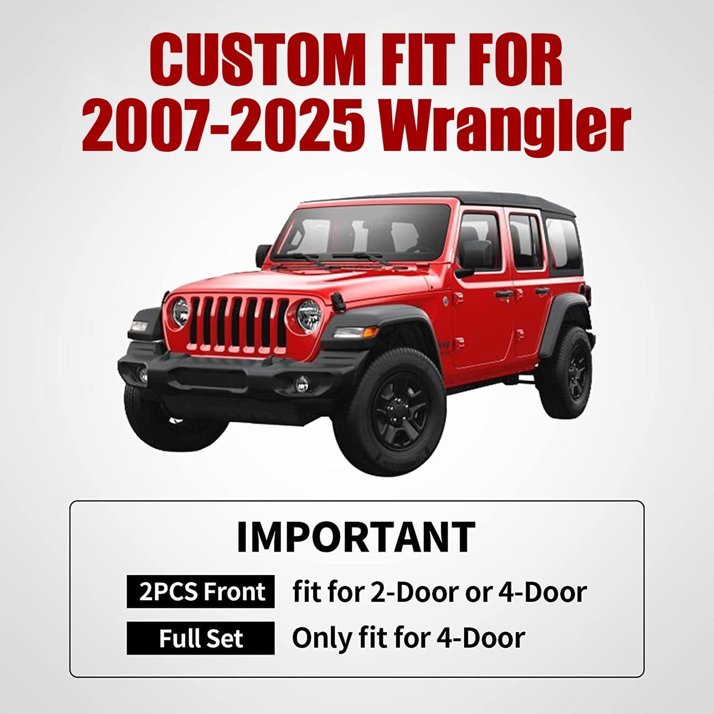Aierxuan Front Seat Covers Compatible with Jeep Wrangler JK JL Custom Fit 2007-2025 2/4 Door Sahara Willys Sport High Altitude Unlimited Truck Pickup Waterproof Leather(2 PCS Front, Black-White)