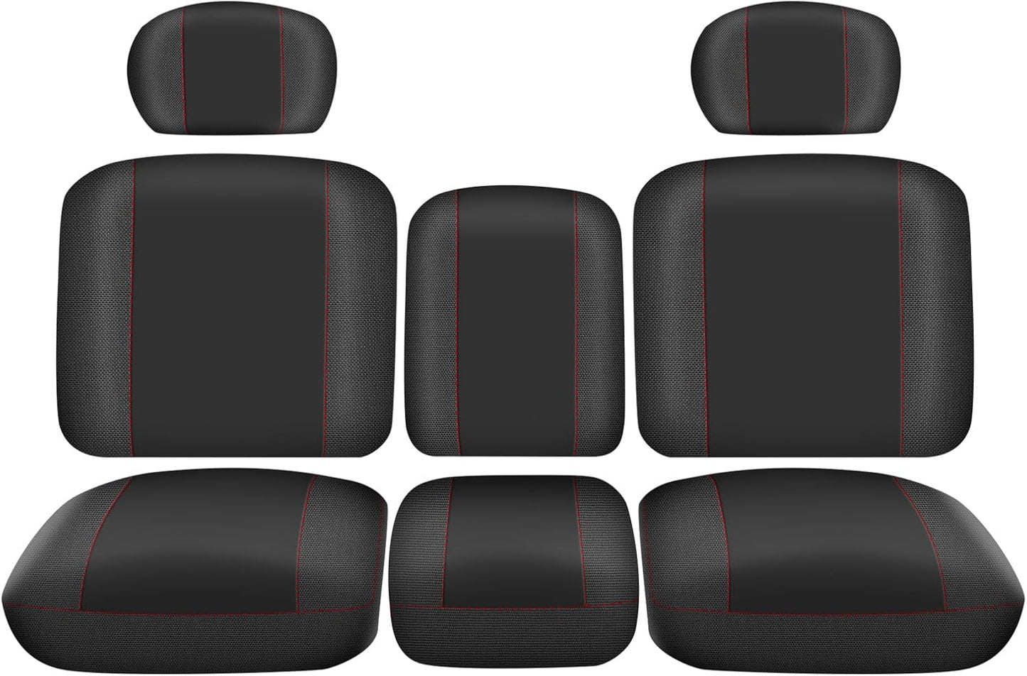 BORDAN UTV Seat Cover for 2002-2008 Polaris Ranger 500 700 800(Front Seat Only), Heavy Duty 1680D Waterproof Full Protection Outdoor Bench Seat Cover Set(4 PCS)