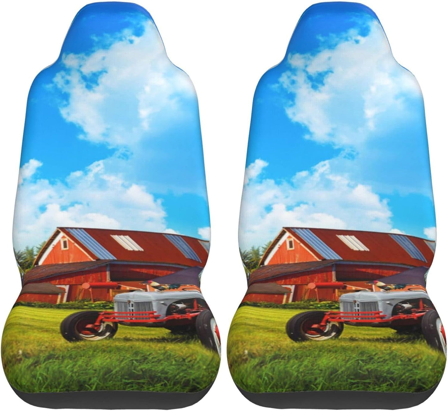 AROONS Cute Leopard Printed Car Seat Covers for Front Seat 2 Pack Elasticity Automotive Seat Cover Universal for Auto Truck Van SUV