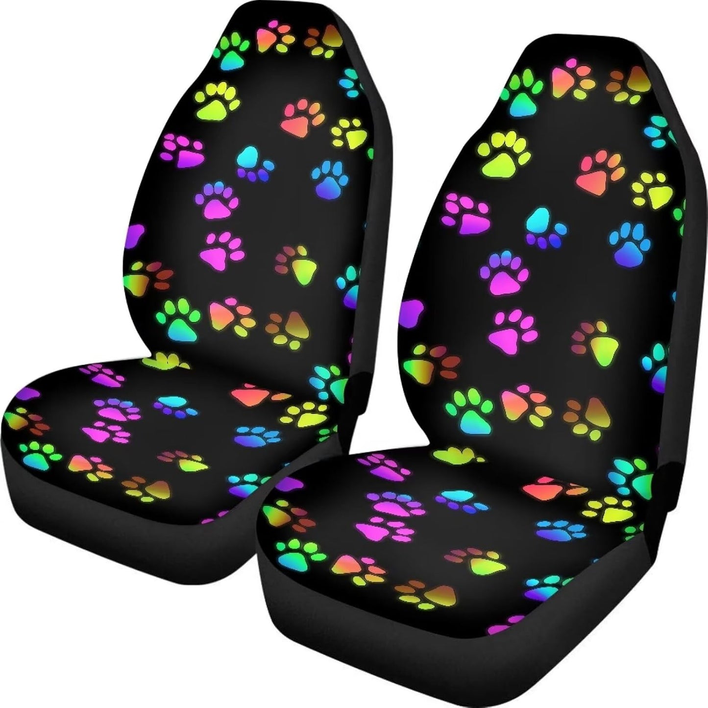 TOADDMOS Bohemian Colorful Mandala Patchwork Car Seat Covers Bucket Front Seats Protector,Universal Fit Cars,Sedan,SUV