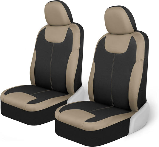 BDK Auto MTSC-224-BG: 4Pcs Seat Cover -Black/Beige