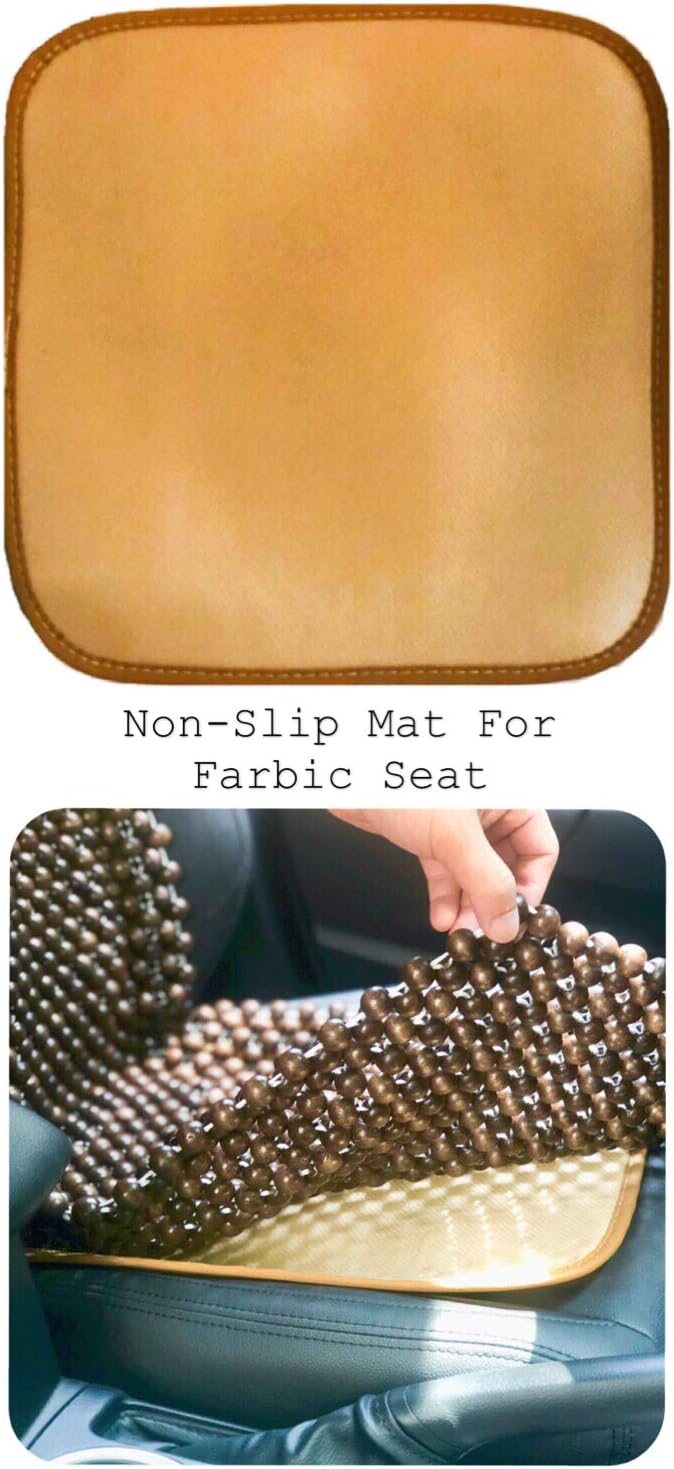 EXCEL LIFE Natural Wood Beaded Seat Cover Massaging Cool Cushion for Car Truck. Keeps The Back from Getting Sweaty While Driving. Makes Driving More Bearable and Less Painful On Long Trips