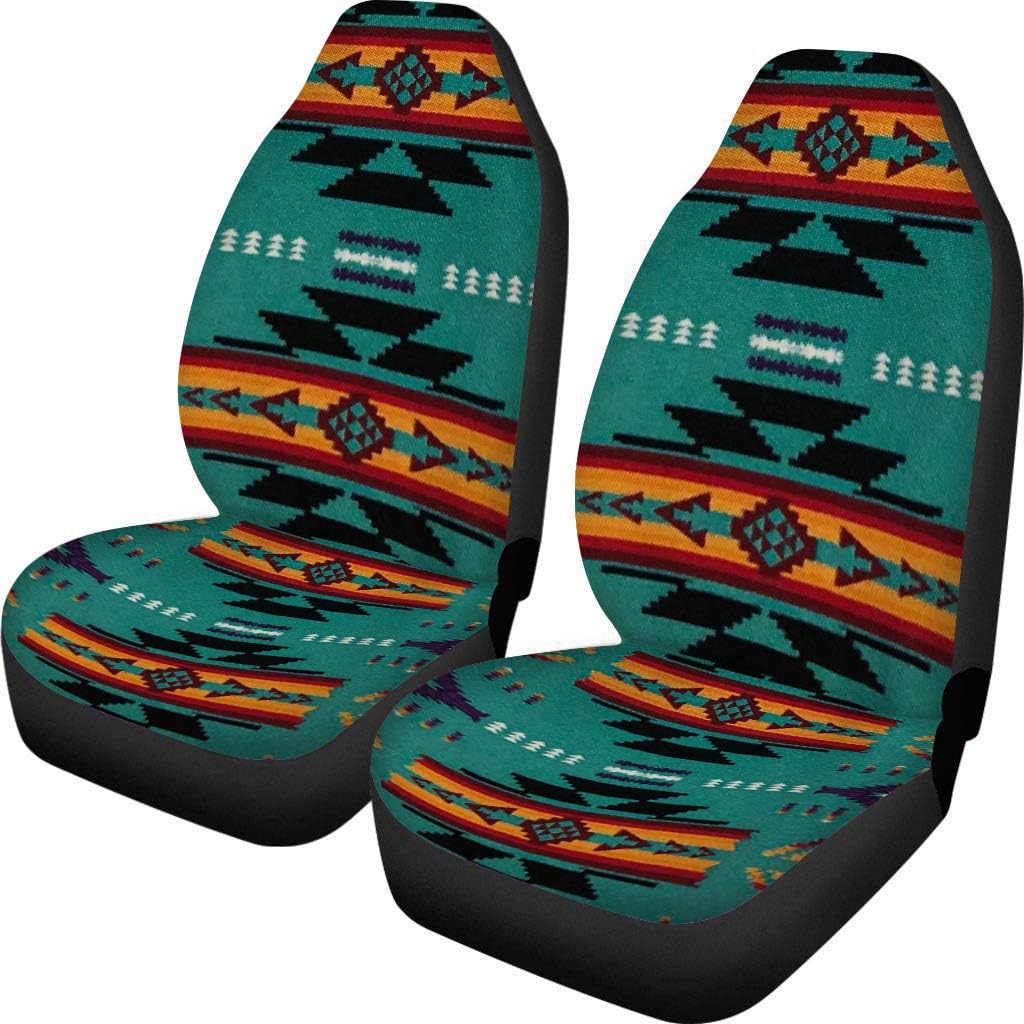 TOADDMOS Bohemian Colorful Mandala Patchwork Car Seat Covers Bucket Front Seats Protector,Universal Fit Cars,Sedan,SUV